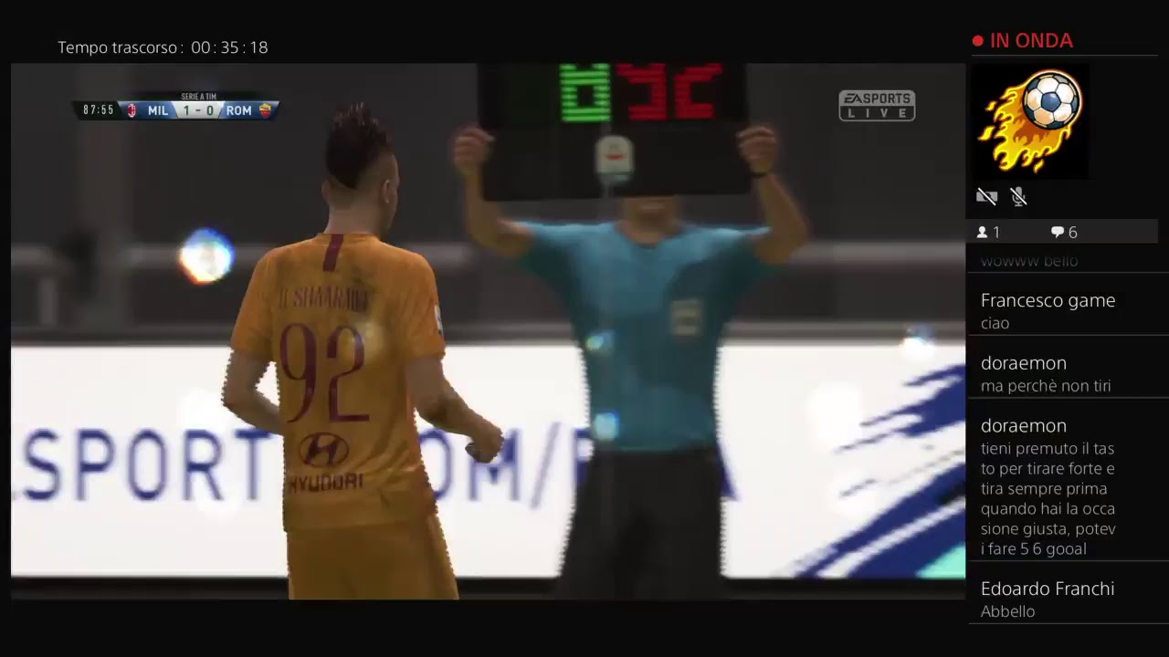 La prima volta in live con FIFA19
