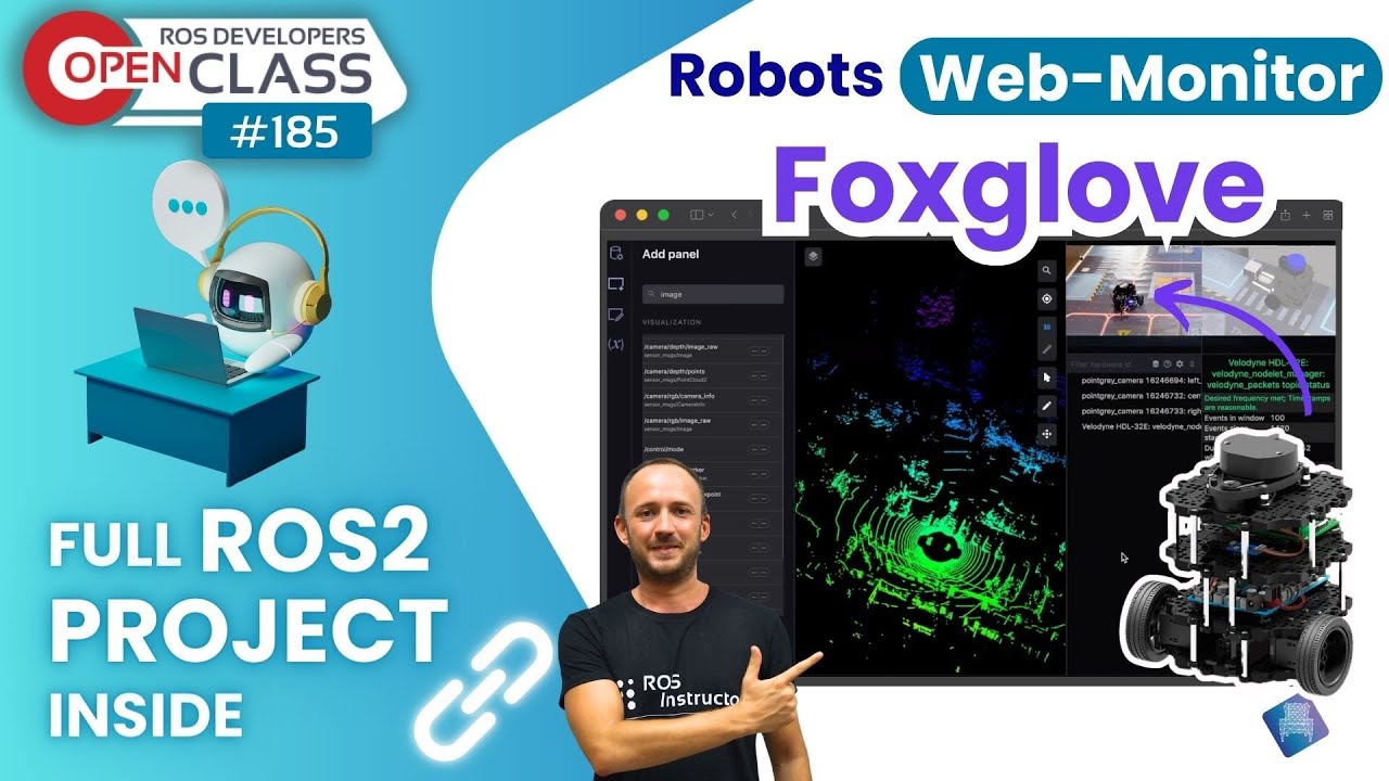 Управляйте своими роботами через Интернет с помощью Foxglove | Открытый класс разработчиков ROS 185