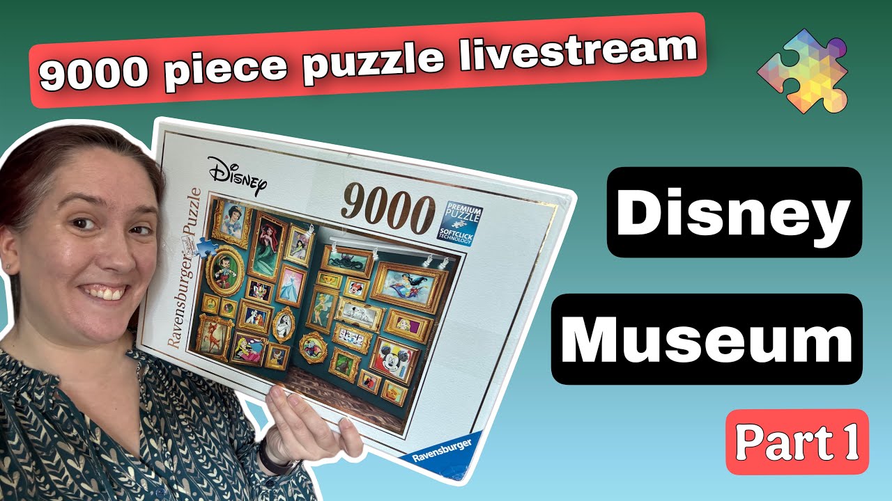 Building a 9000 piece puzzle LIVE! Disney Museum by Ravensburger - Part 1