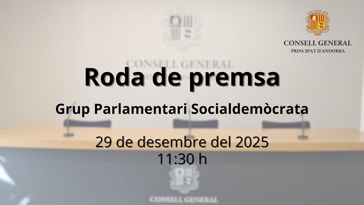 Roda de premsa del Grup Parlamentari Socialdemòcrata