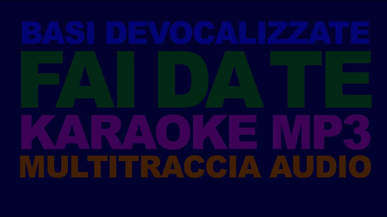 CREA LA TUA BASE MP3 con devocalizzazione professionale e con testo sincronizzato