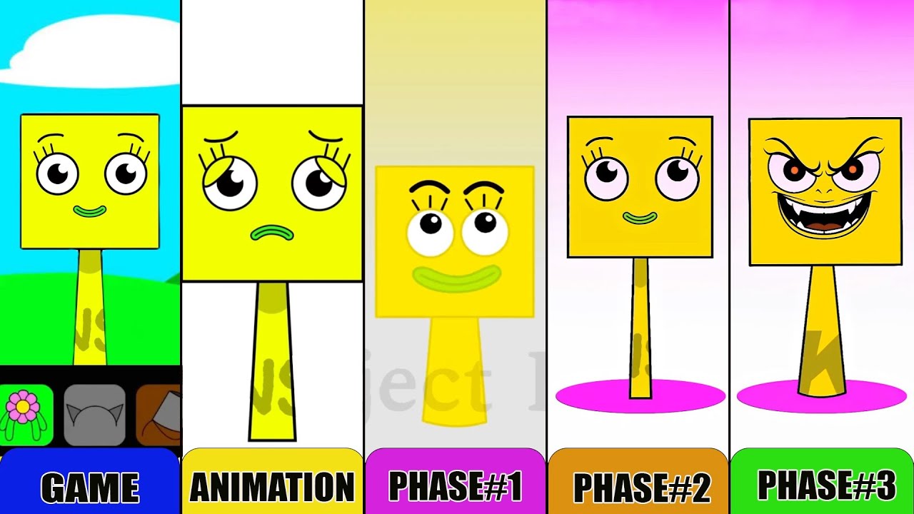 My NEW! Sprunki OC: Sally Square Phase 4 Animation vs Game (All Versions)