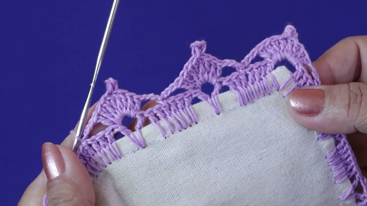 🧵APRENDE el PASO a PASO de esta ORILLA FACIL✨ PUNTILLAS FACILES 542