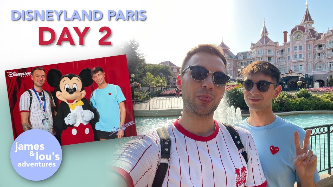 DISNEYLAND PARIS DAY 2! FRONT ROW FIREWORKS,MEETING MICKEY & RAINFOREST CAFÉ ON THE HOTTEST DAY EVER