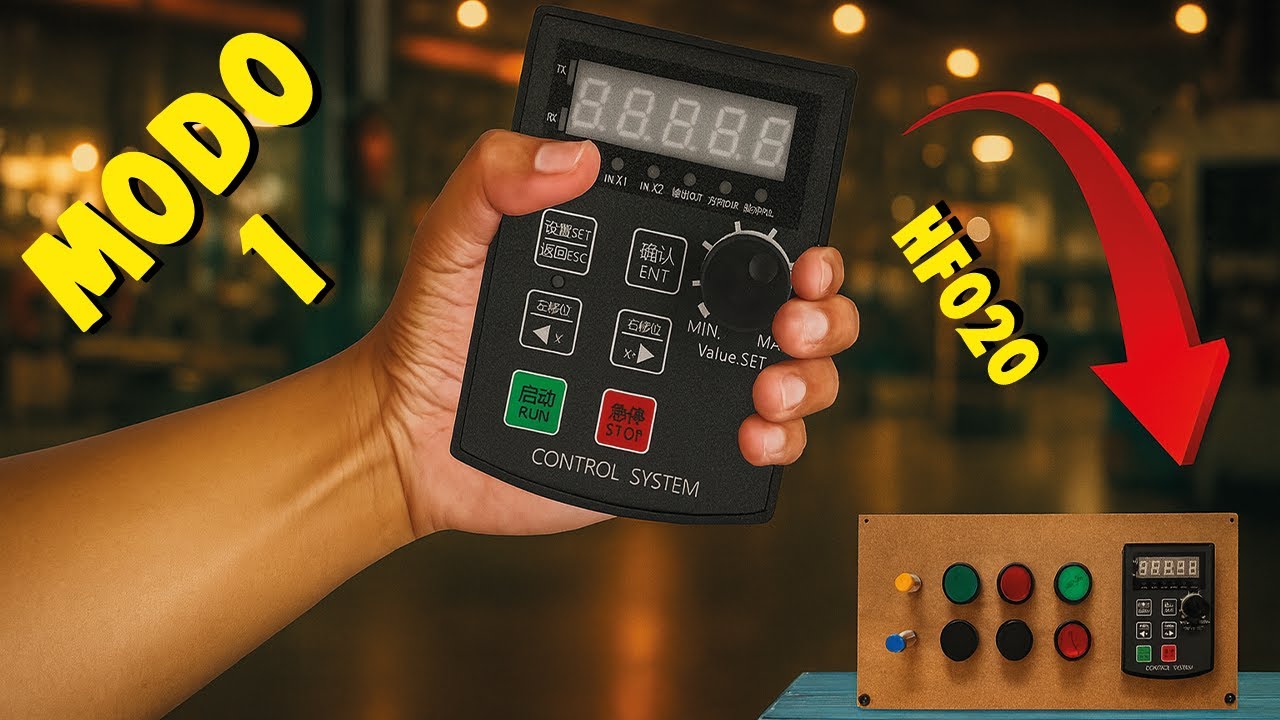 Configuración y conexión de control HF020 con servomotor | Modo 1
