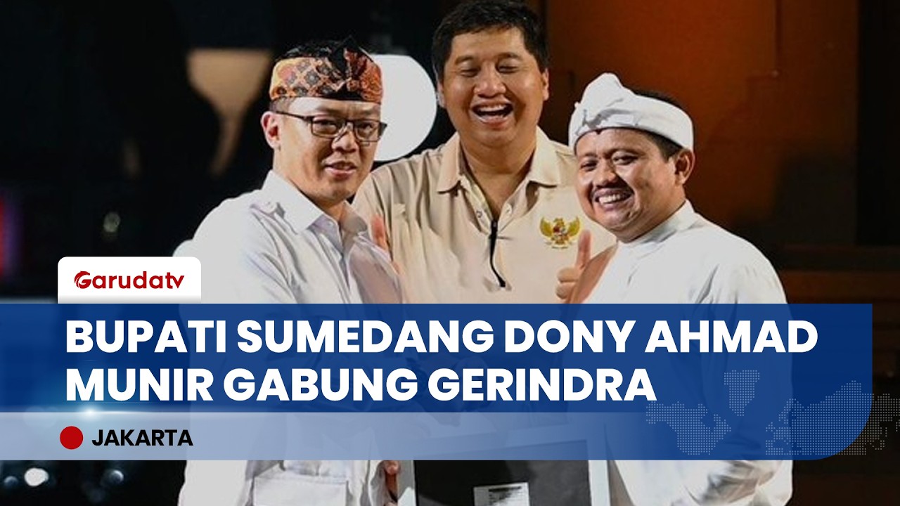 Bupati Sumedang Dony Ahmad Resmi Begabug Sebagai Kader Baru Partai Gerindra