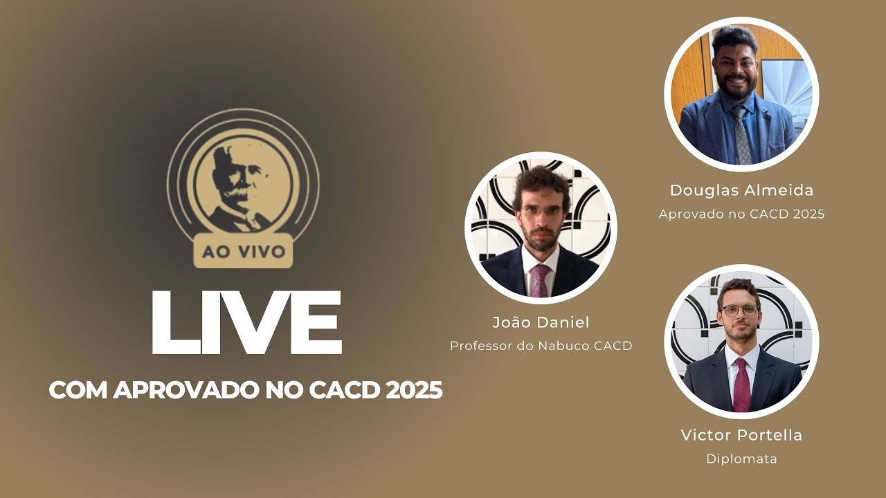 LIVE COM APROVADO NO CACD 2025: DOUGLAS ALMEIDA