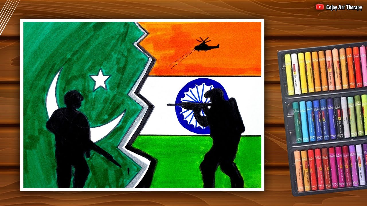 India Pakistan War Drawing | Operation Sindoor Drawing | India vs Pakistan Drawing