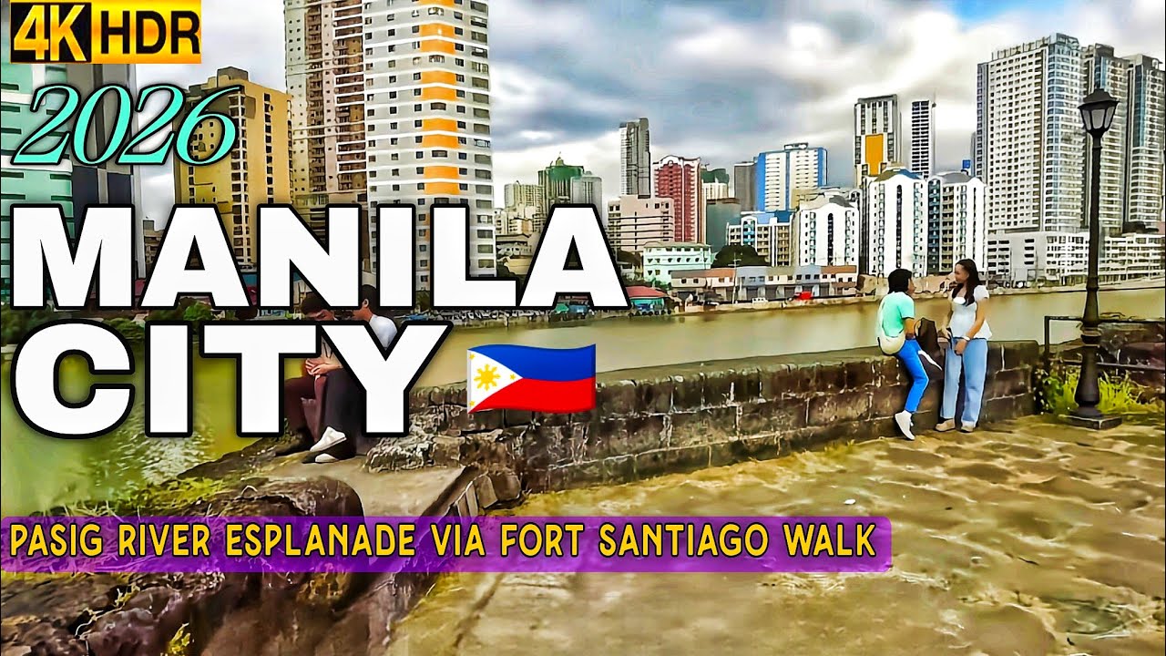 Inside Manila 2026 | Walking Tour In Pasig River Esplanade Via Fort Santiago In 4K | Philippines 