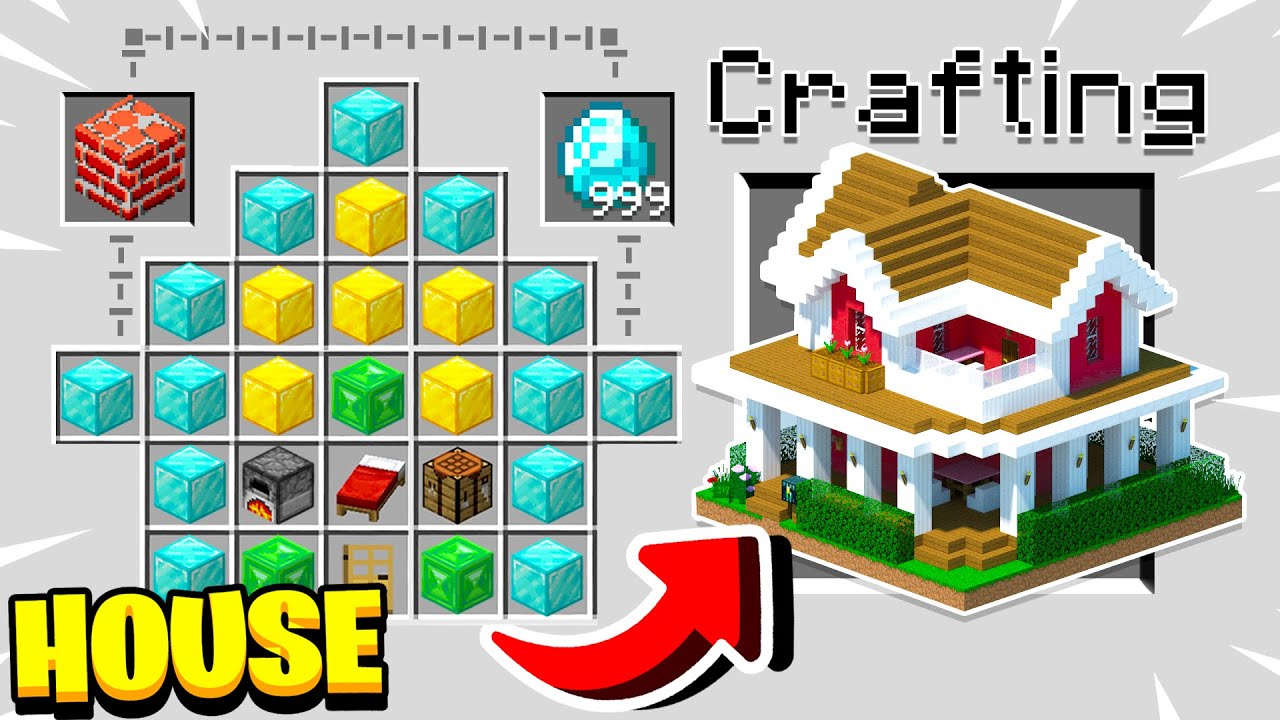 We CRAFTED Houses in MINECRAFT! (works)