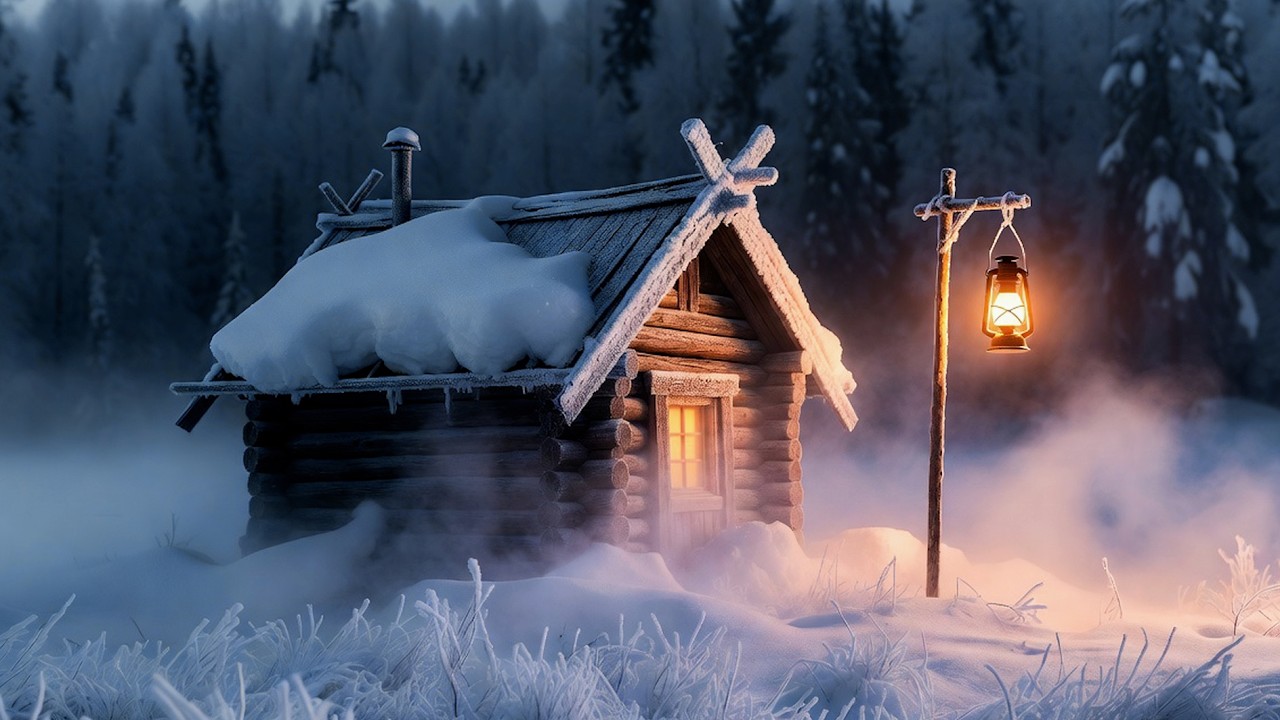 Soothing Snowstorm & Cold Wind Sounds ❄️ Deep Sleep Comfort and Stress Relief