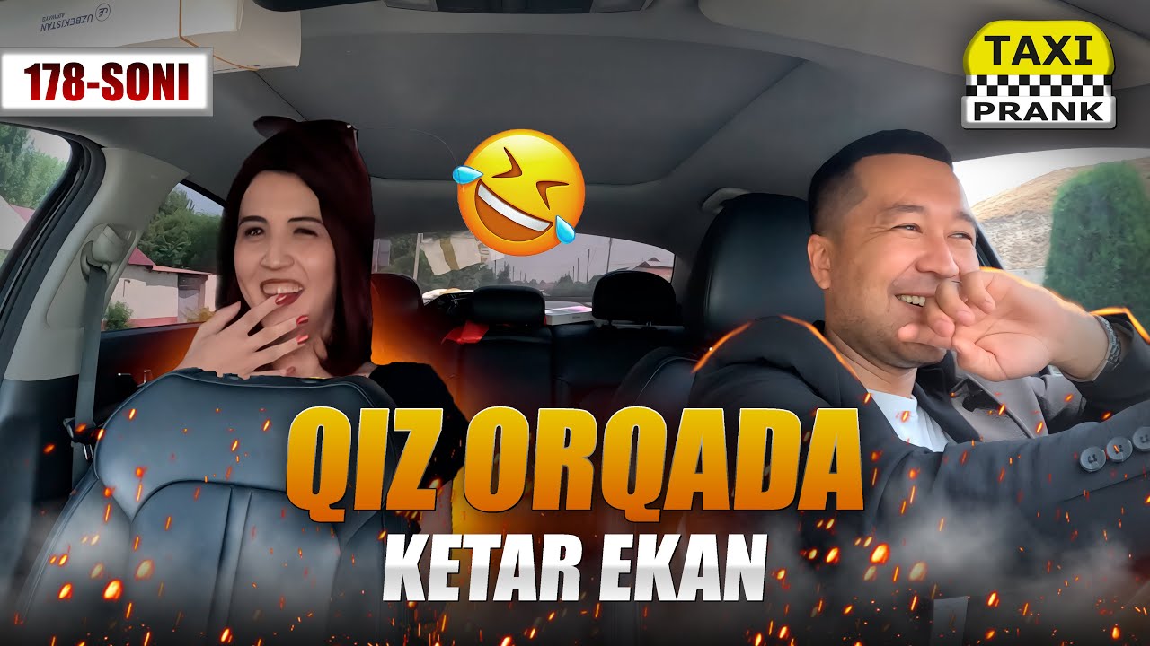 Taksida prank 178-soni🚕 Qiz sevgidan kuygan ekan😁 1-martta qiz orqada ketti😱