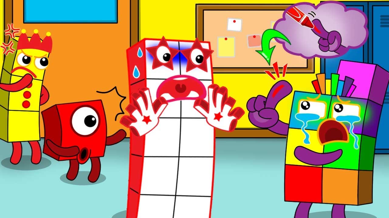 Oh No! Numberblocks 7 Lied About Being Sick So He Could Skip The Class l Numberblocks fanmade color