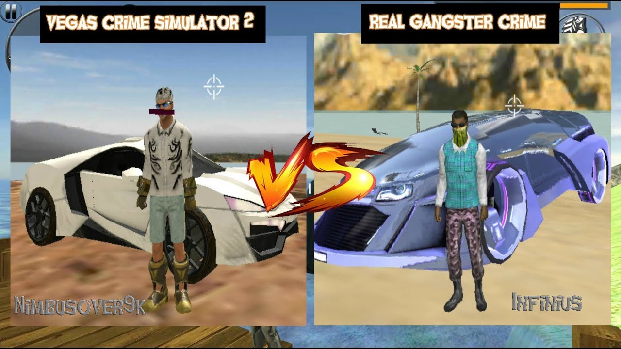 ► Vegas crime simulator 2 vs Real Gangster Crime( Nimbusover9k vs Infinius) Supercar compitition