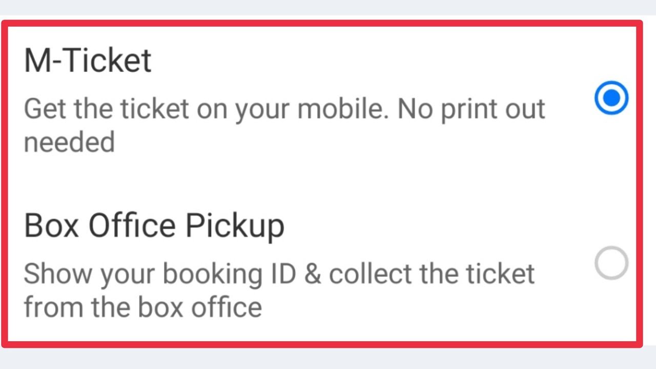 How To Select M-Ticket & Box Office Pickup in Book My Show