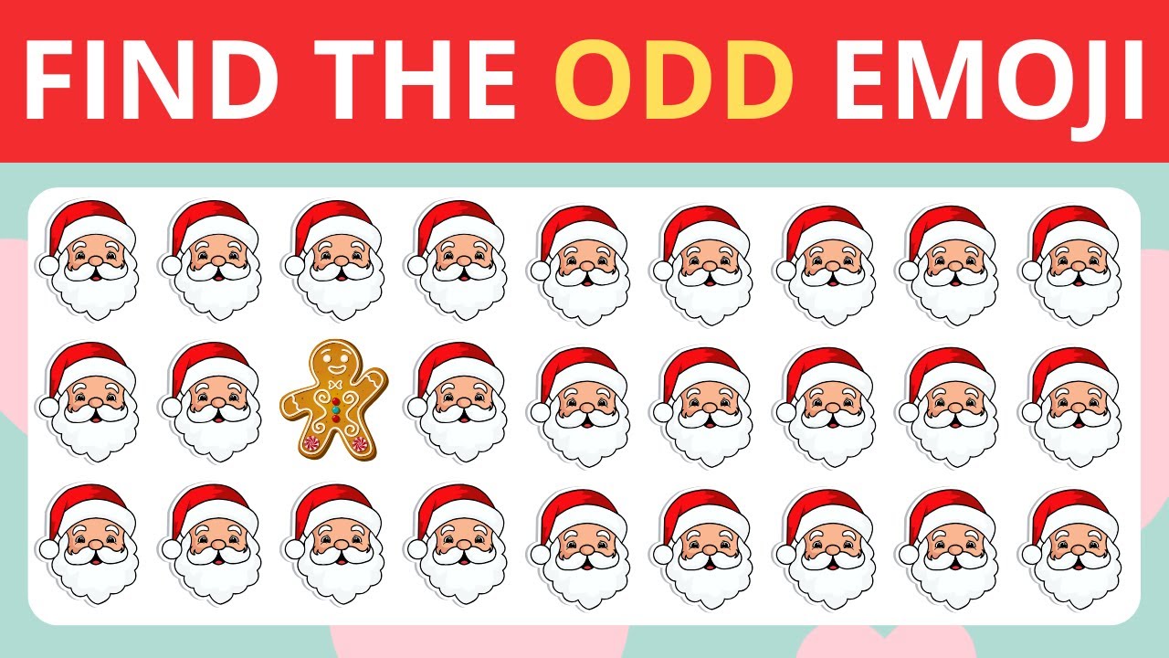 Find the ODD One Out l Christmas Emojis 🎅