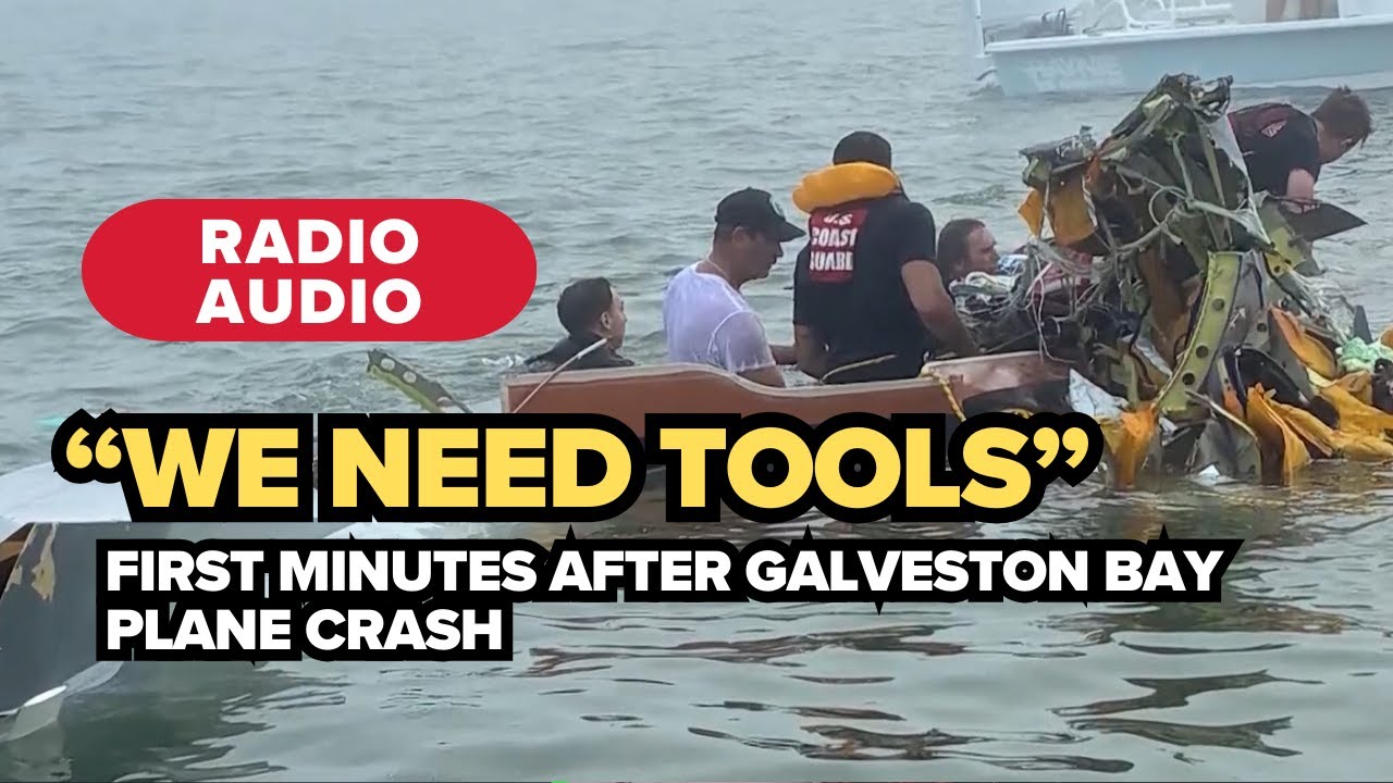 Galveston Bay plane crash: Radio calls reveal urgent rescue effort after medical flight went down