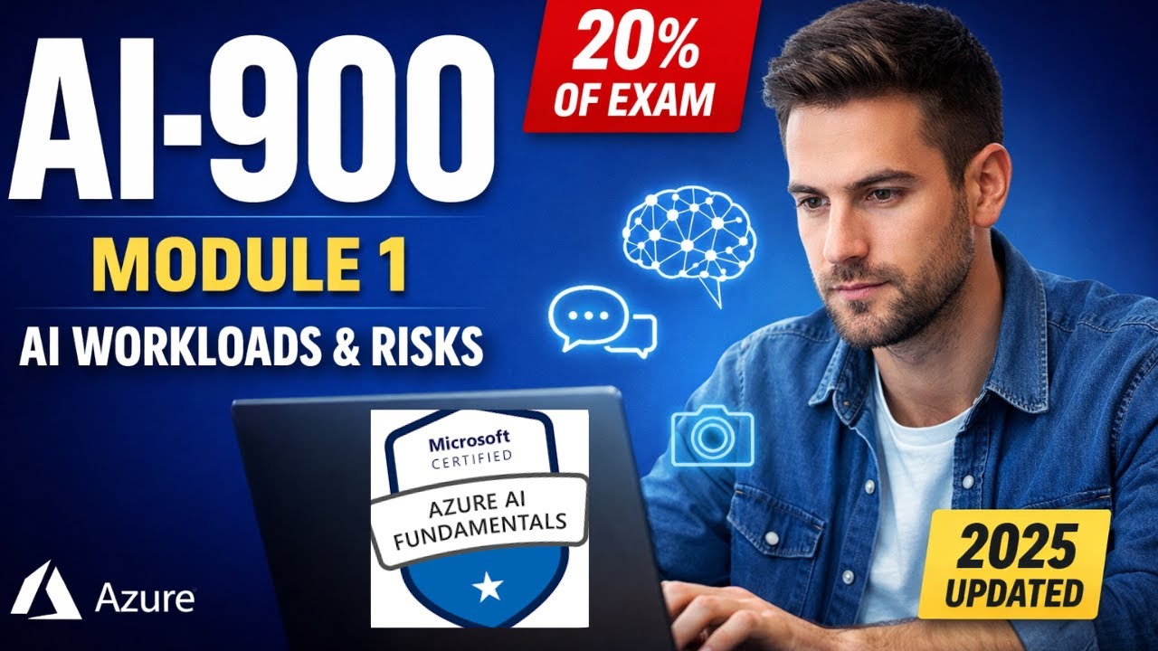 Вопросы к реальному экзамену AI-900 Azure AI Fundamentals 2025 – Описание рабочих нагрузок и аспе...