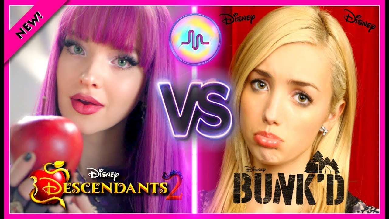 Disney Descendants 2 VS Bunkd Musical.ly Battle | Disney Stars Dove Cameron VS Peyton List Musically