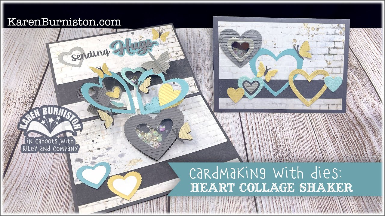 Cardmaking with Dies: Heart Collage Shaker Card