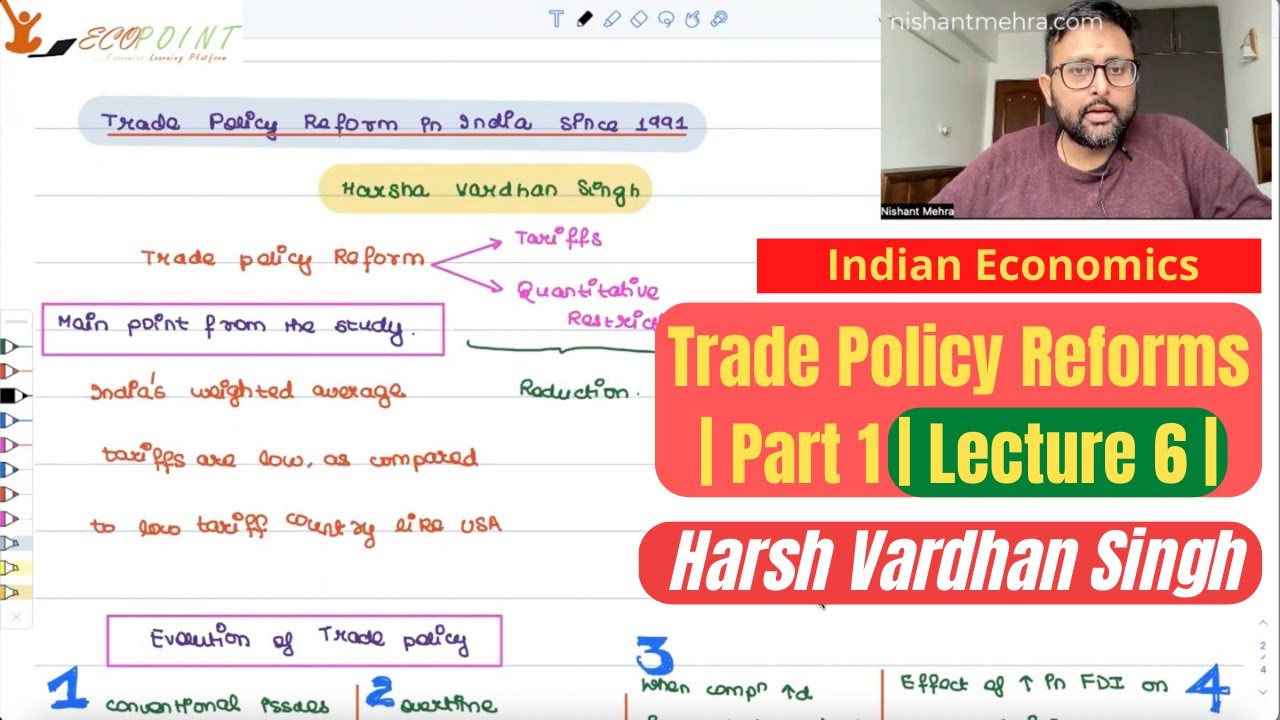 Indian Economics II | Trade Policy Reforms | Part 1 | Harsh Vardhan Singh |