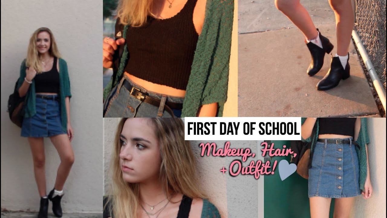 First Day of School: Makeup, Hair, + Outfit!