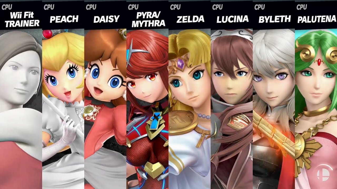 Super Smash Bros. Ultimate - VALENTINE DAY girls battle