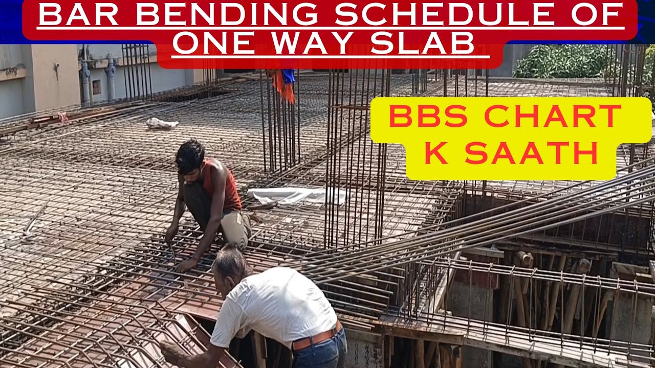 One Way Slab Bar Bending Schedule/ BBS of One Way Slab/ Steel Detailing/ BBS Chart