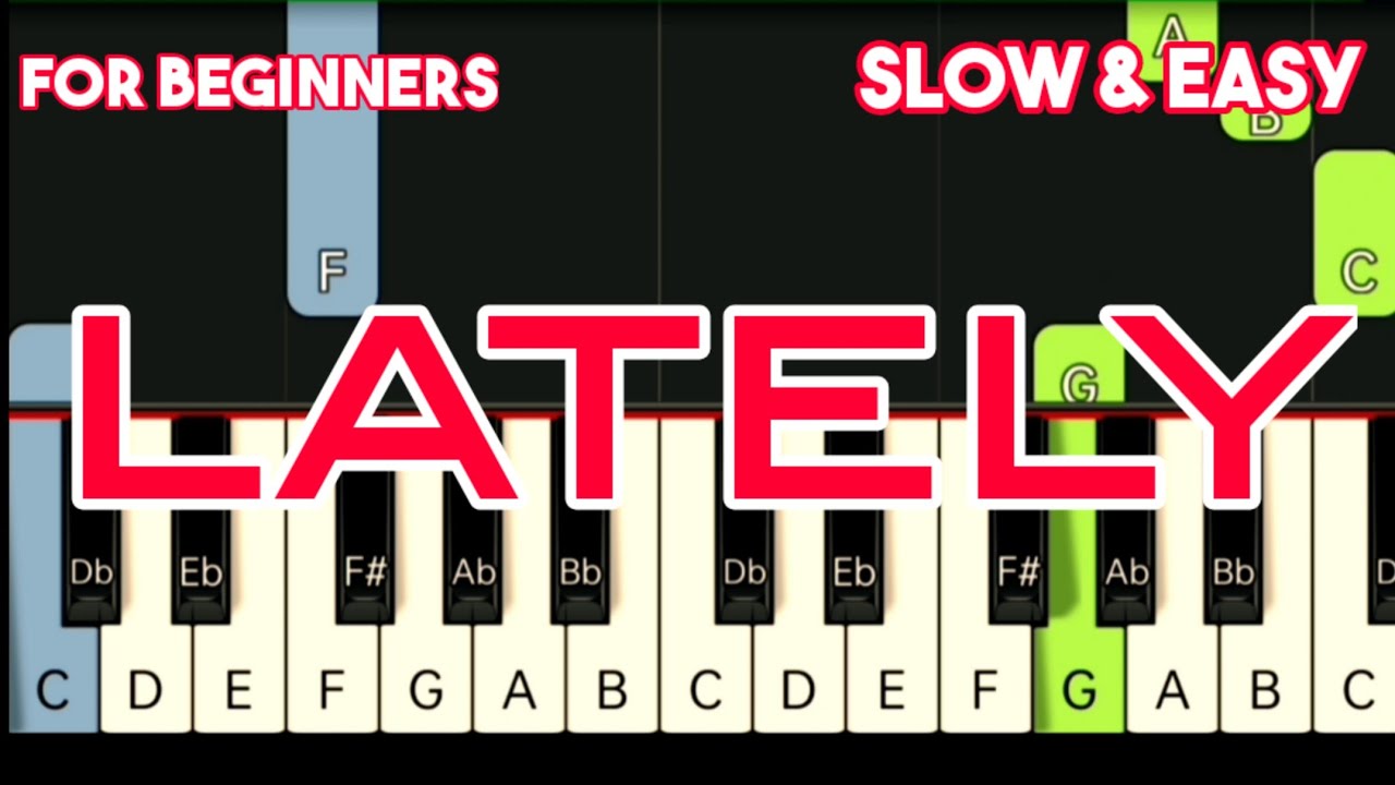 STEVIE WONDER - LATELY | SLOW & EASY PIANO TUTORIAL