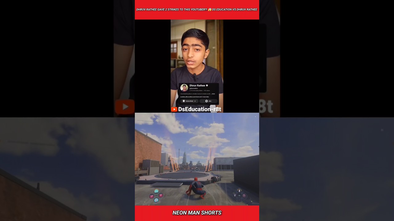 Dhruv Rathee gave 2 Strikes to this YouTuber?! 😱 Ds Education Vs Dhruv Rathee  #shorts
