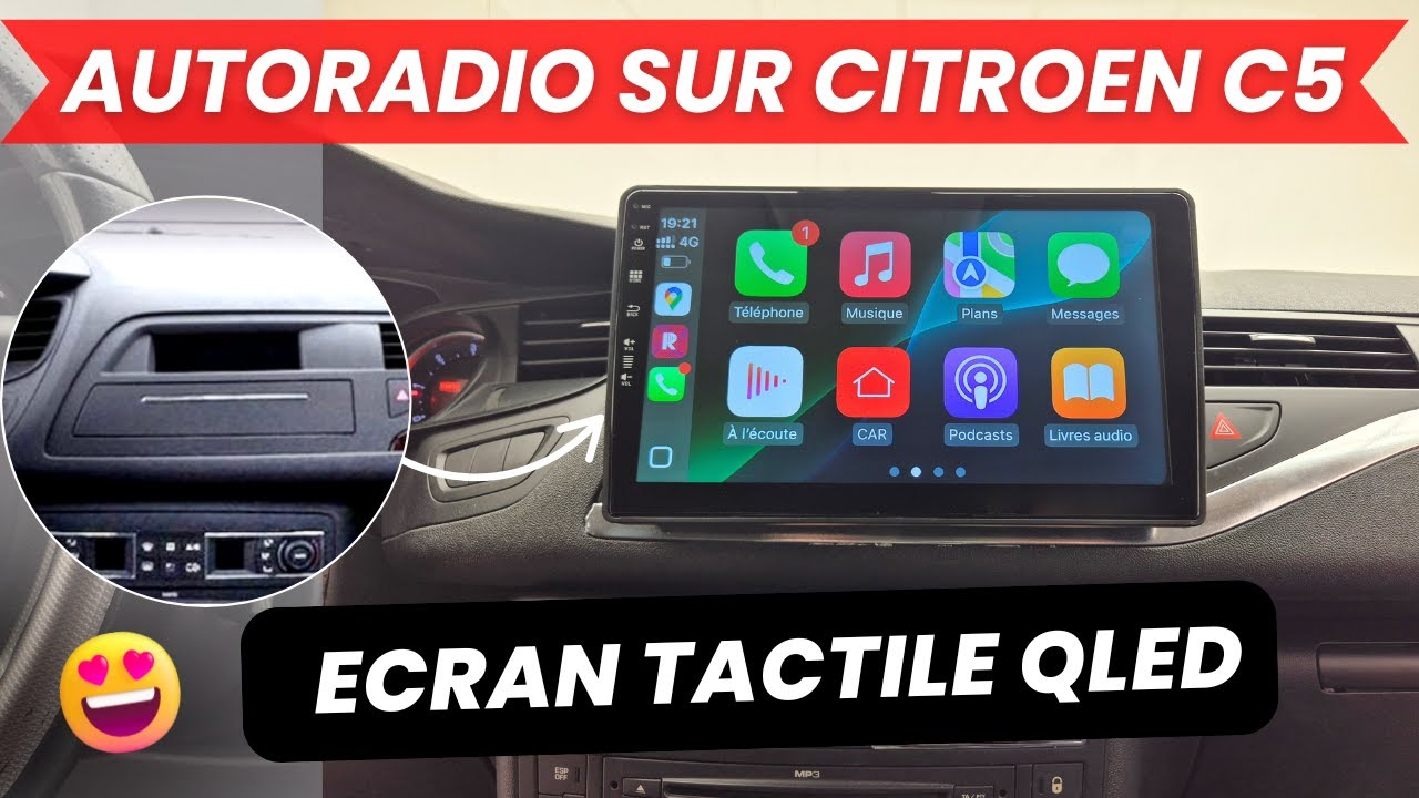 Installation complète Autoradio Android Citroën C5 (2008-2017) avec CarPlay & Android Auto