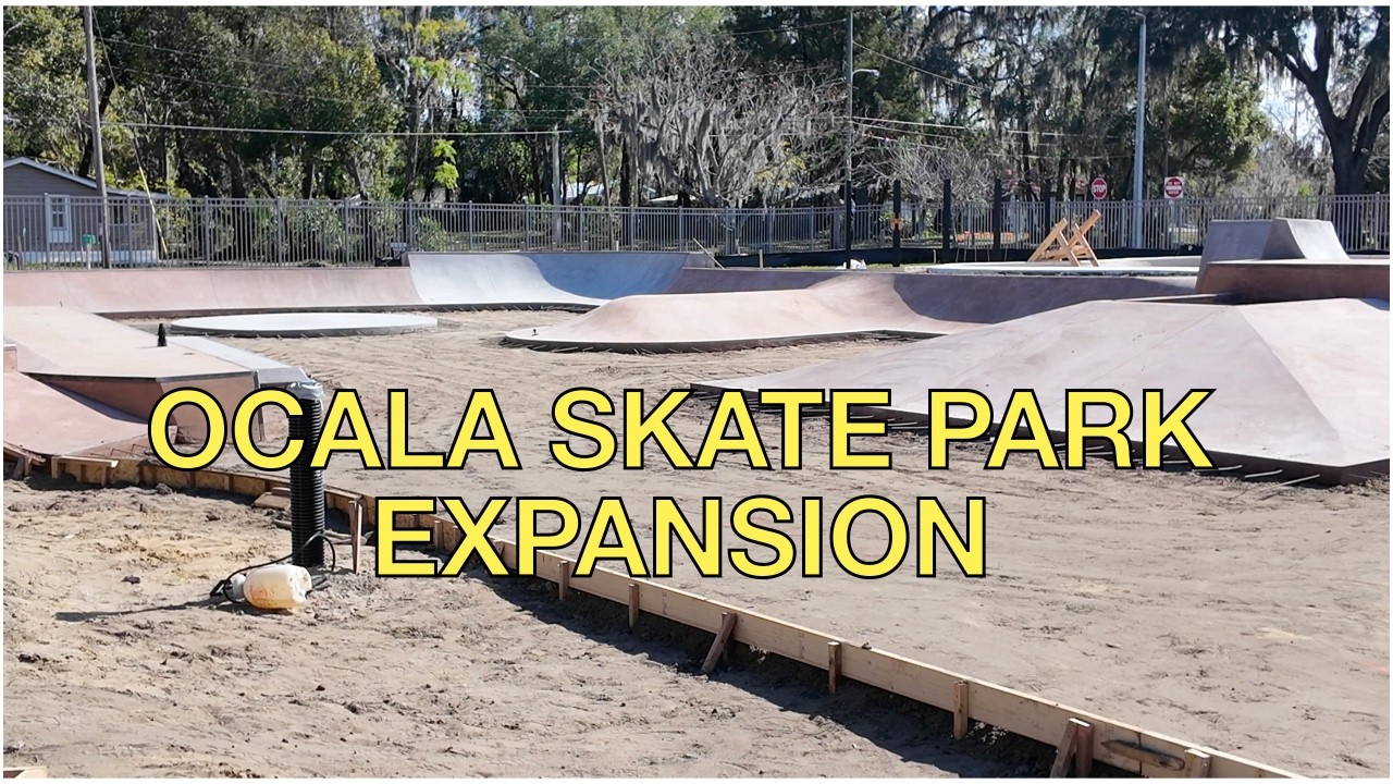 Ocala Florida: Skate Park Expansion Construction Update #Ocala #SkatePark #Florida