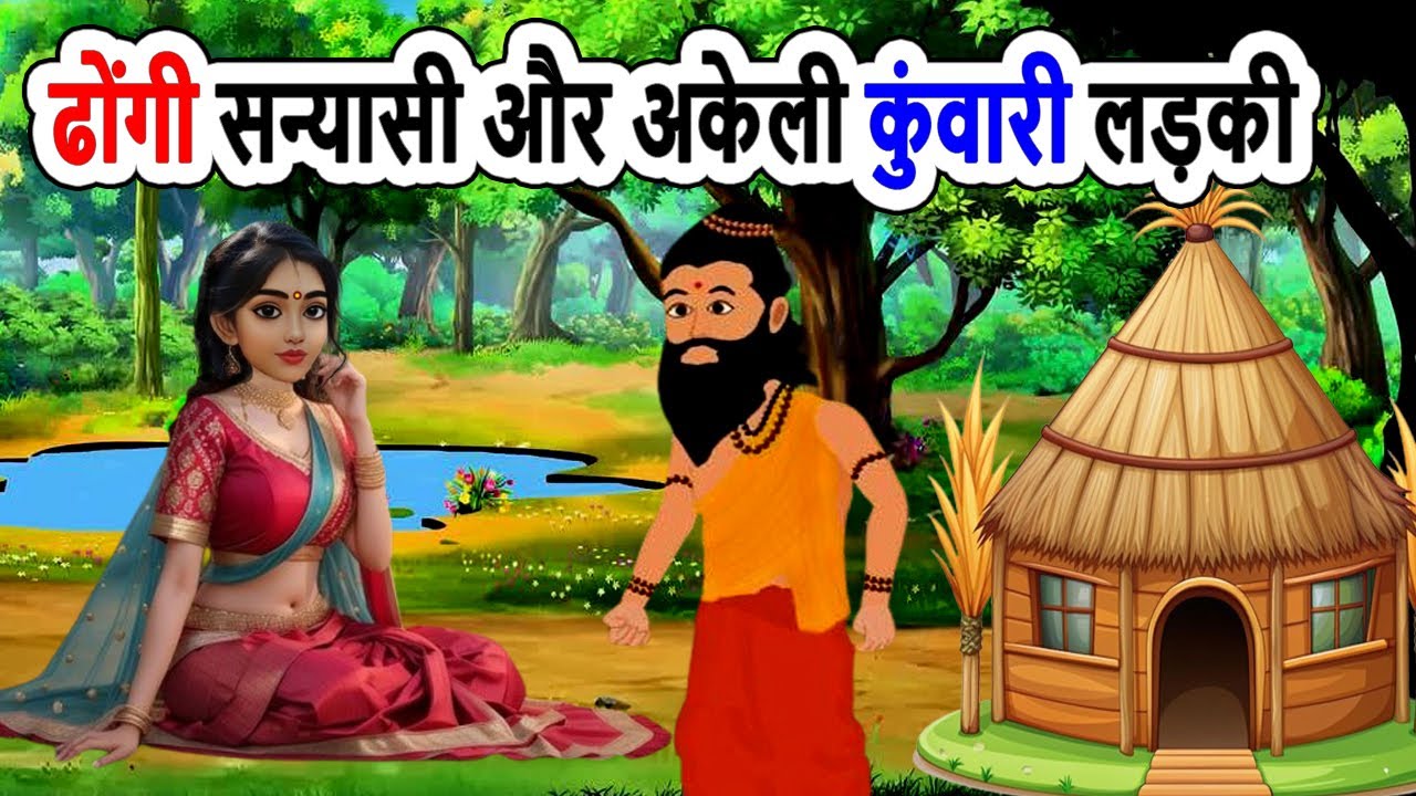 ढोंगी सन्यासी और अकेली कुंवारी लड़की | moral story | cartoon story | bedtime story | mann k voice