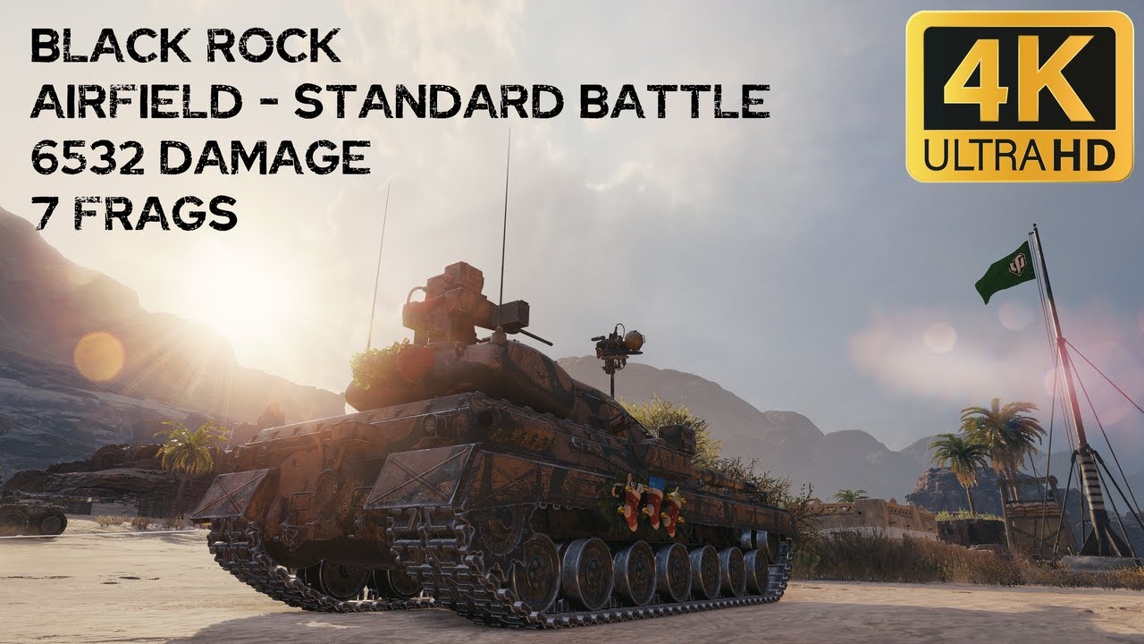 Black Rock 6,5k damage 7 frags on Airfield - World of Tanks
