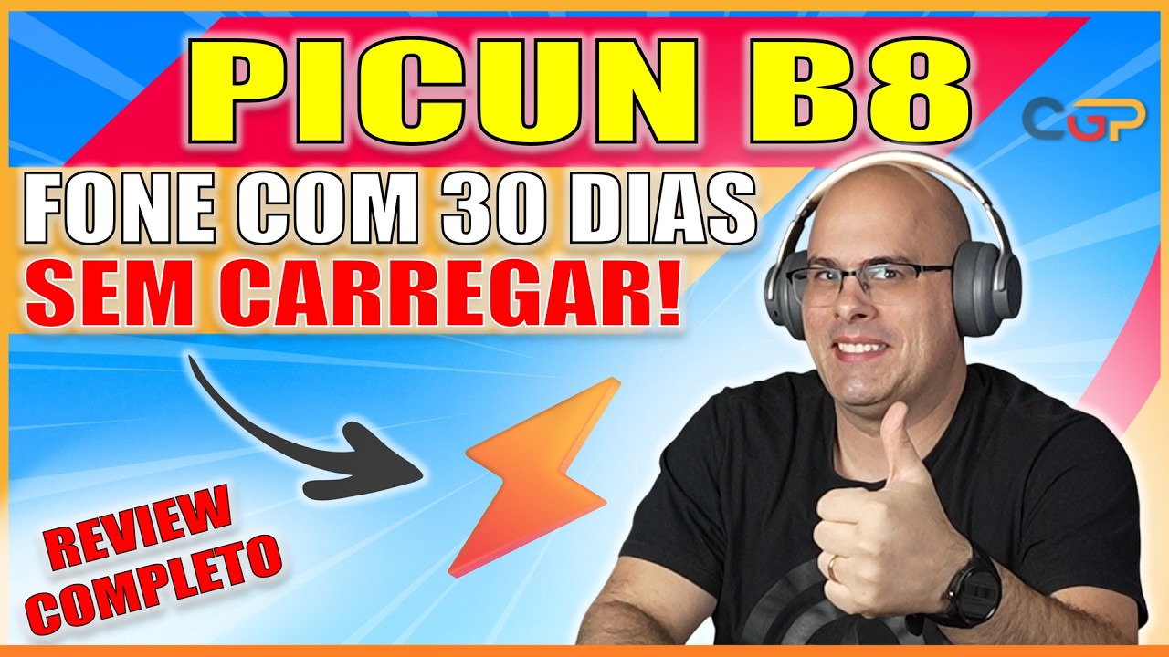 NUNCA PRECISEI CARREGAR! O FONE COM 120 HORAS DE BATERIA QUE SURPREENDEU!🎧PICUN B8. Geek488🔥⚡