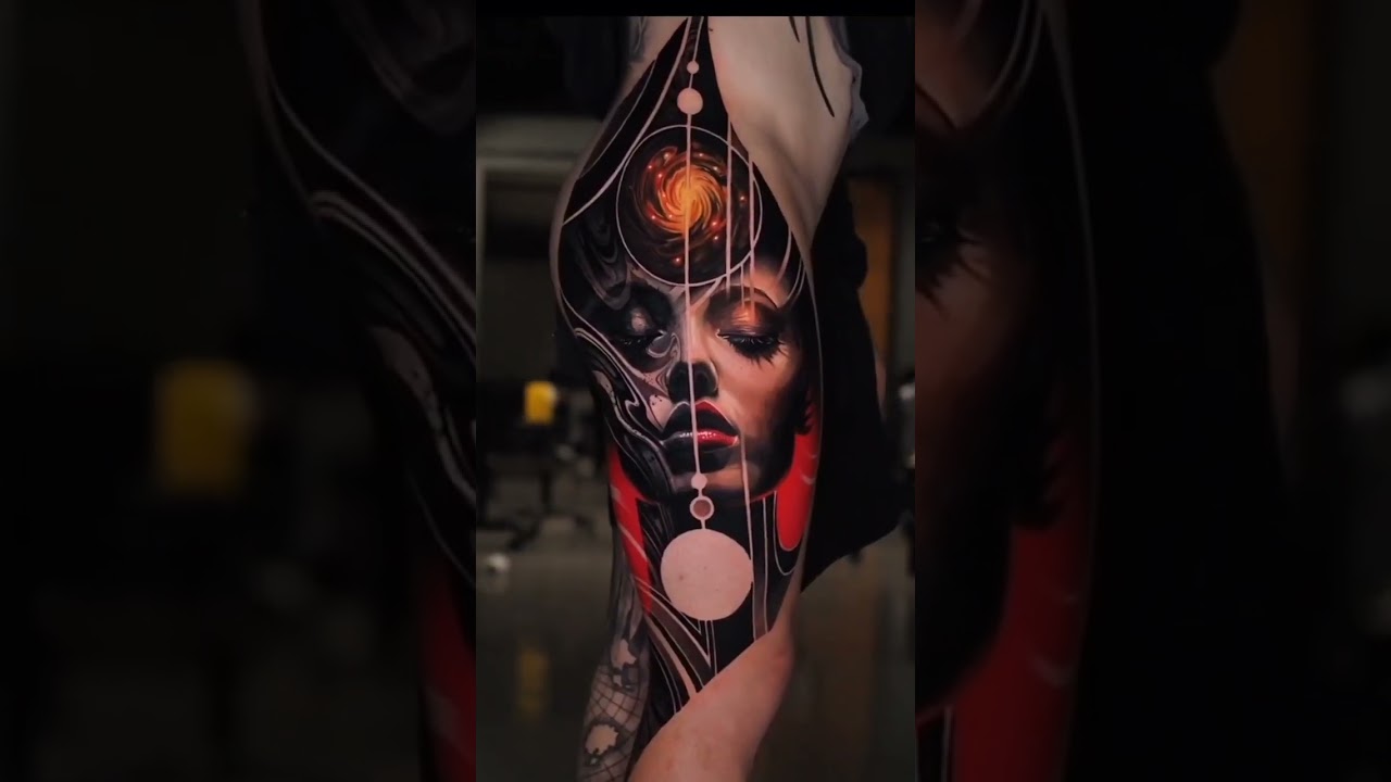 Dope 😳 leg sleeve #tattoo by artist: @jayden.tattoo