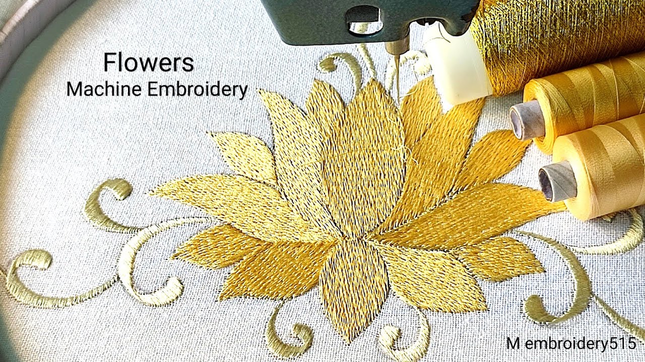 2 type Flowers Embroidery Design Machine Embroidery industrial zigzag machine