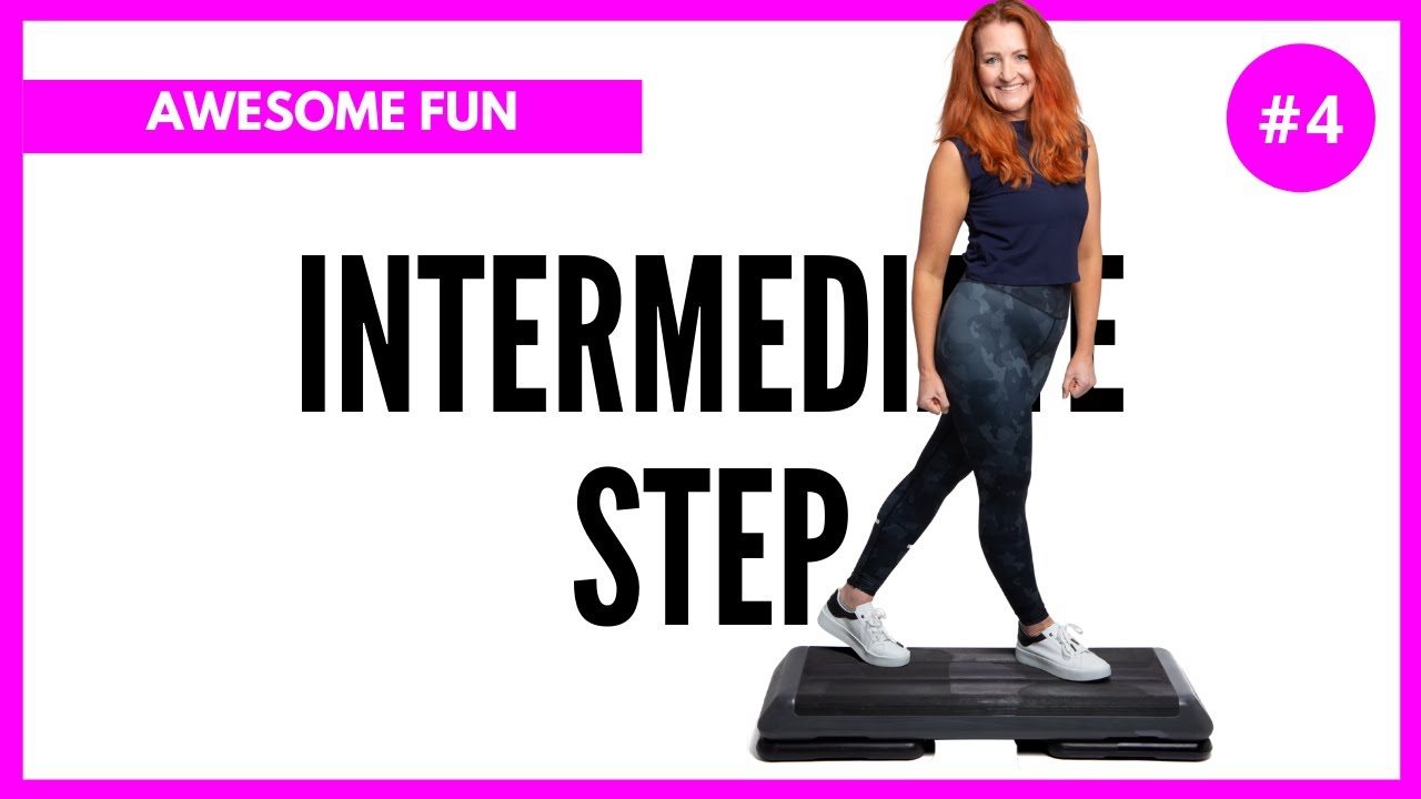 Step Aerobics Workout 🖤Intermediate #4 🖤 Awesome Step Moves