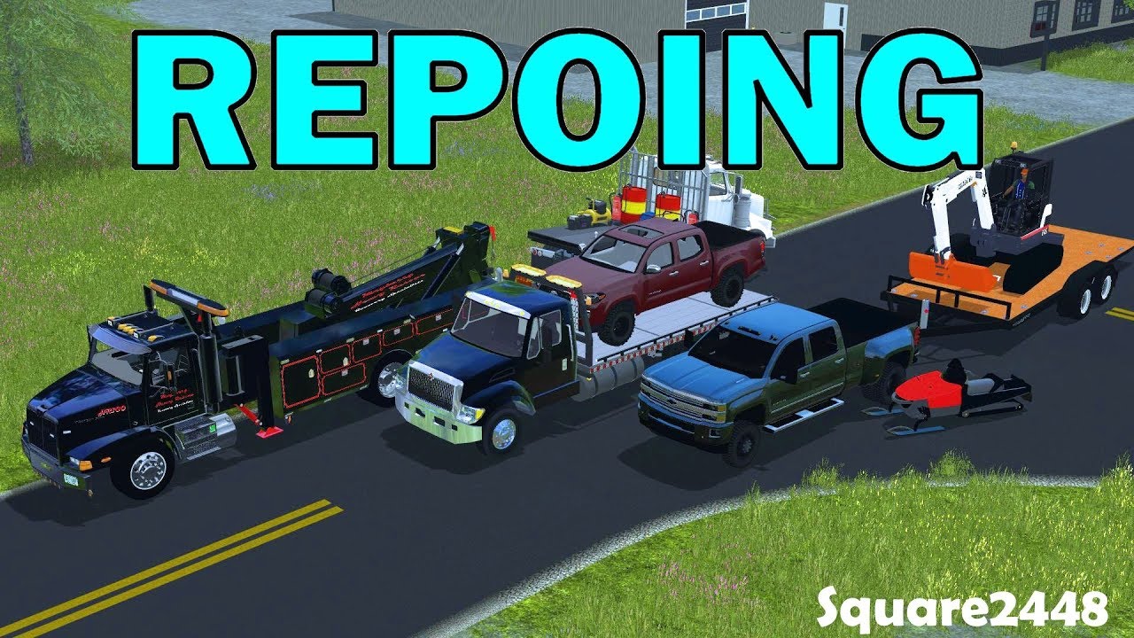 Farming Simulator 17 | Repoing Service Truck, Mini Excavator, Tocoma, Meracades & Snow Mobile