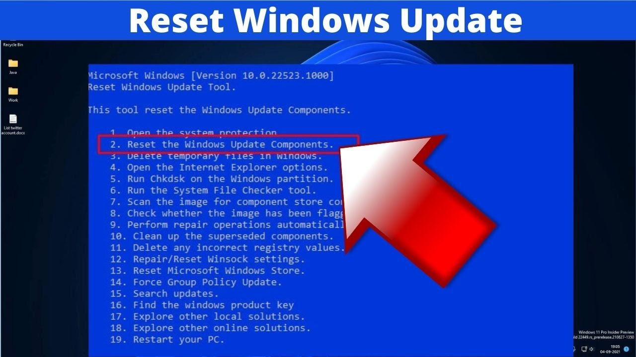 How To Reset Windows Update Components on Windows 11