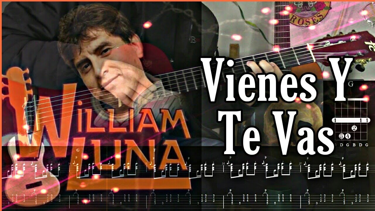 Vienes Y Te Vas - William Luna | Tutorial / Cover  + Tablaturas Dinámicas + Acordes + Partitura