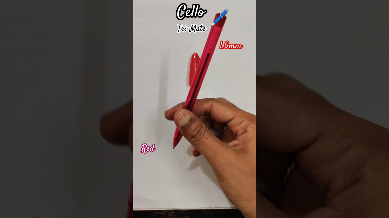Cello Tri-mate 1.0mm Red Ball Pen 🖊️ 