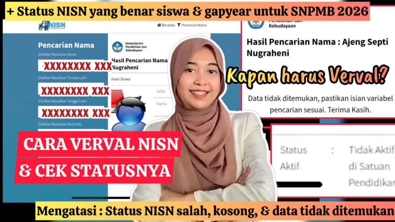 Solusi NISN Tidak Aktif/Kosong/Data Tidak Ditemukan | TUTORIAL VERVAL NISN KELAS 12, SEMI & GAPYEAR
