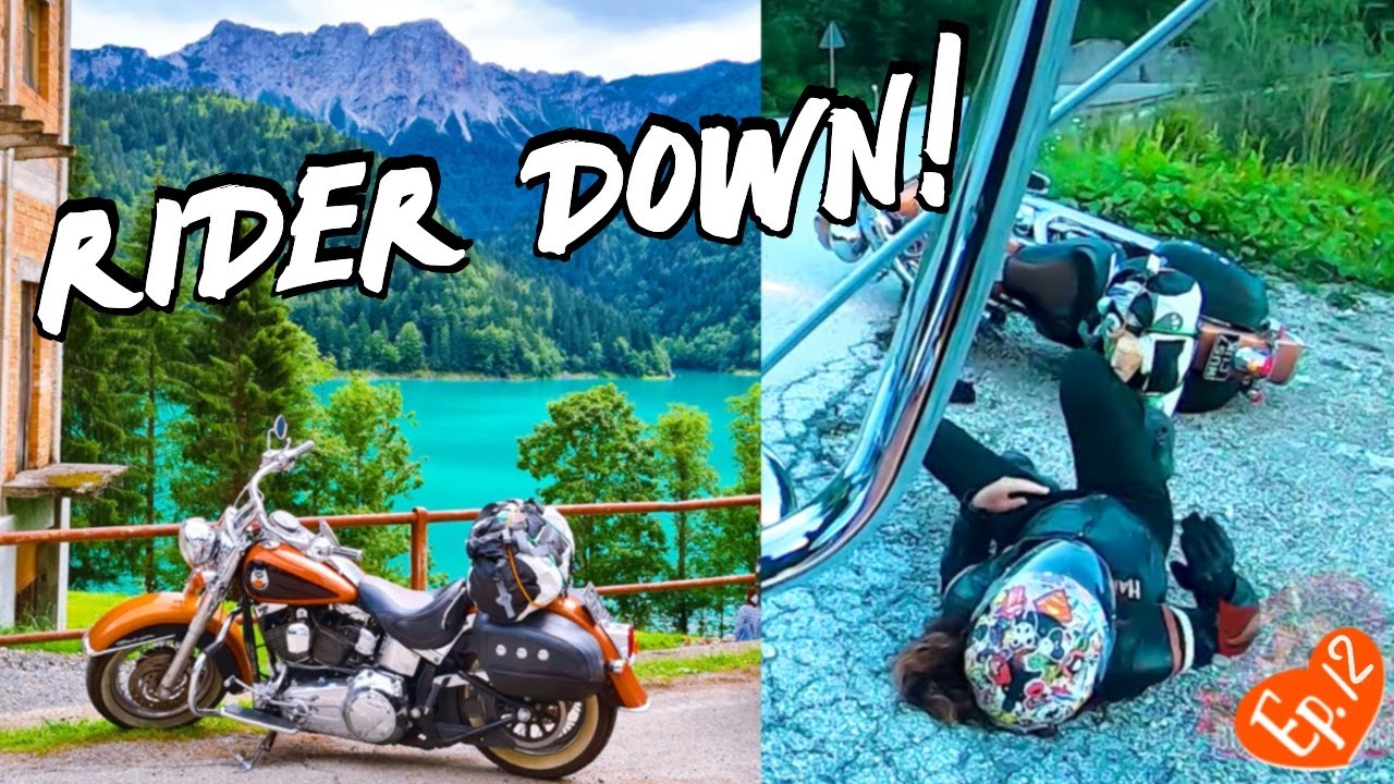 DROPPED my Harley, CRASHED the drone - Amazing ride in the Italian Dolomites!!! (Episode 12)