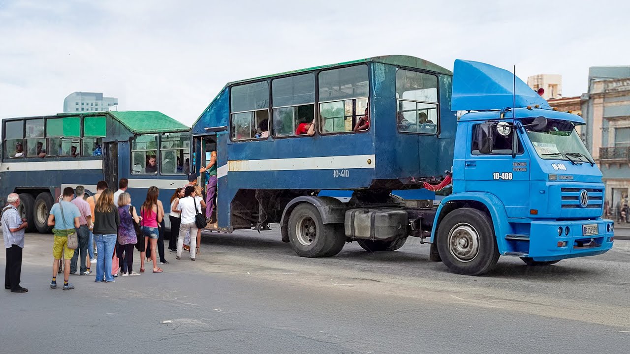 Inside the Weirdest But Cheapest Cuban Public Transport Bus