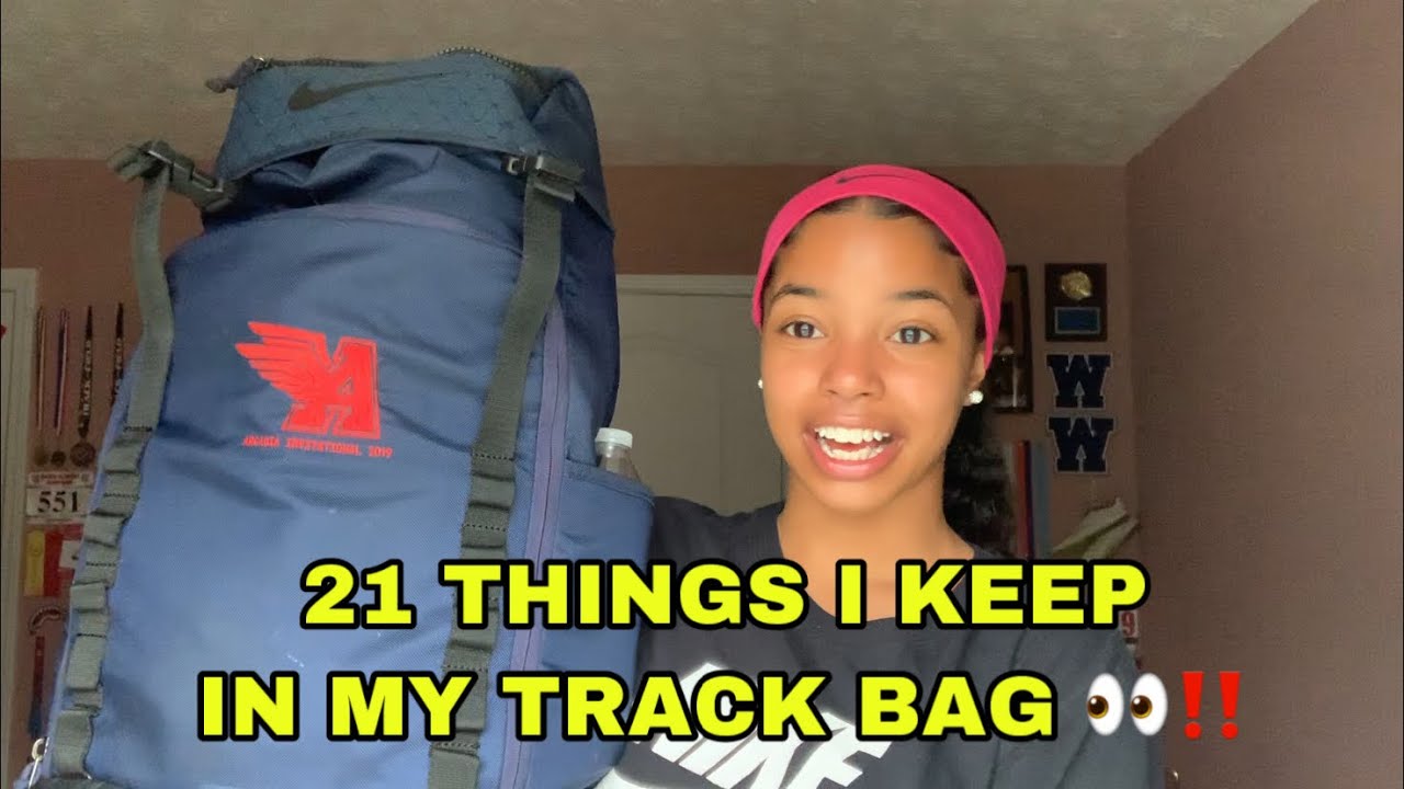 21 THINGS I KEEP IN MY TRACK BAG 🥇🎒