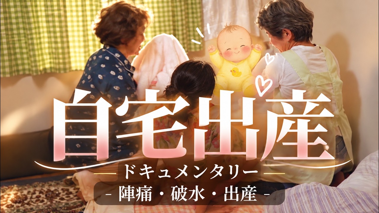 【自宅出産しました】陣痛・破水から出産、臍の緒や胎盤まで出産の全てが見れるキュメンタリー（シーズン２）