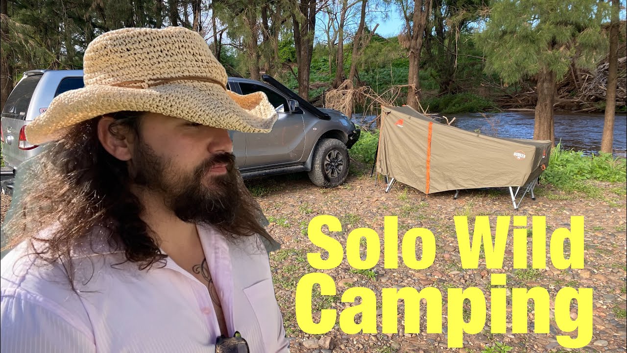 Solo wild camping by the river