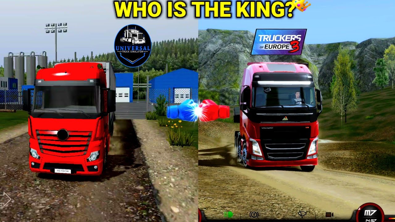 Best Comparisons between Truckers Of Europe 3 vs Universal Truck Simulator || Truck Games