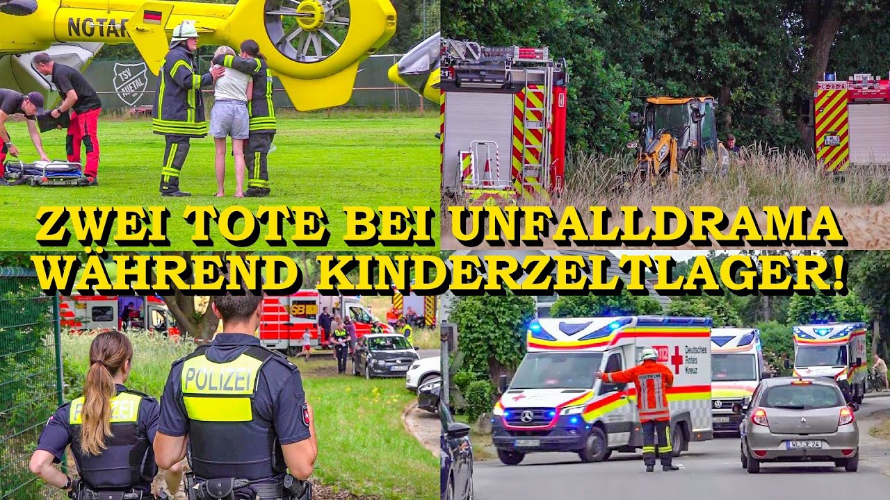 [ZWEI TOTE BEI UNFALLDRAMA AUF KINDERZELTLAGER] - RADLADER-BOX stürzt ab - | MANV | 3 HUBSCHRAUBER